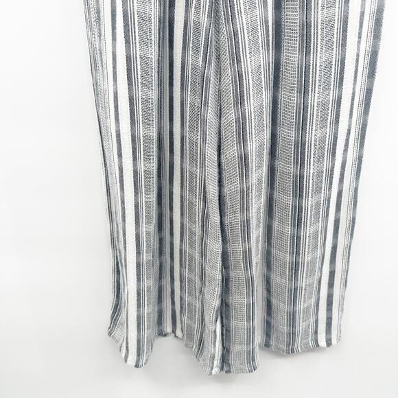 L*Space Riri Wide Leg Jumpsuit Romper in Gray White Stripe Size Medium - Picture 8 of 12